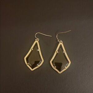 Kendra Scott Gold and Black Geometric Earrings